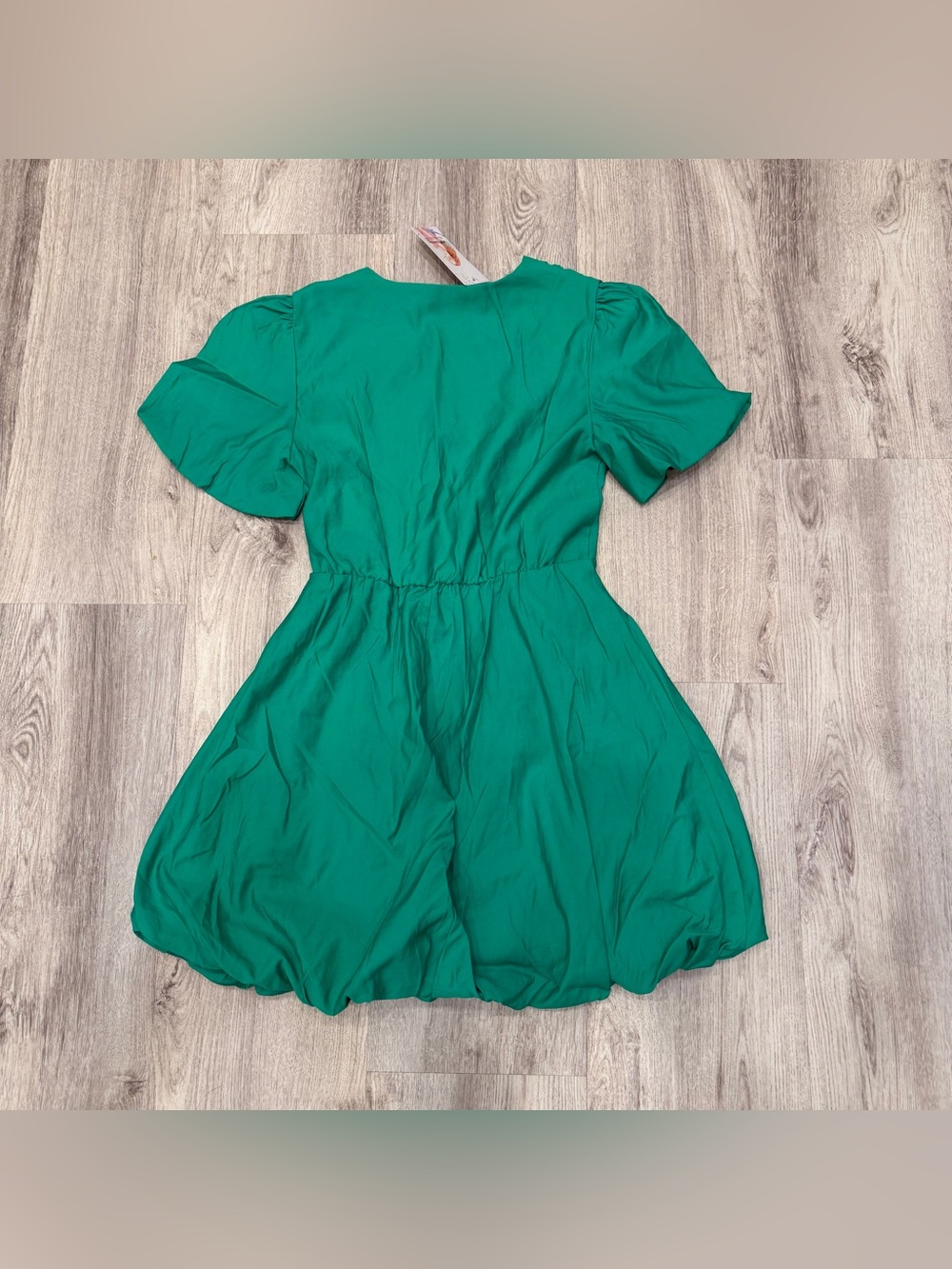 NWT Prettygarden Emerald Green‎ Bubble Hem Mini Dress Size Small - Picture 3 of 3